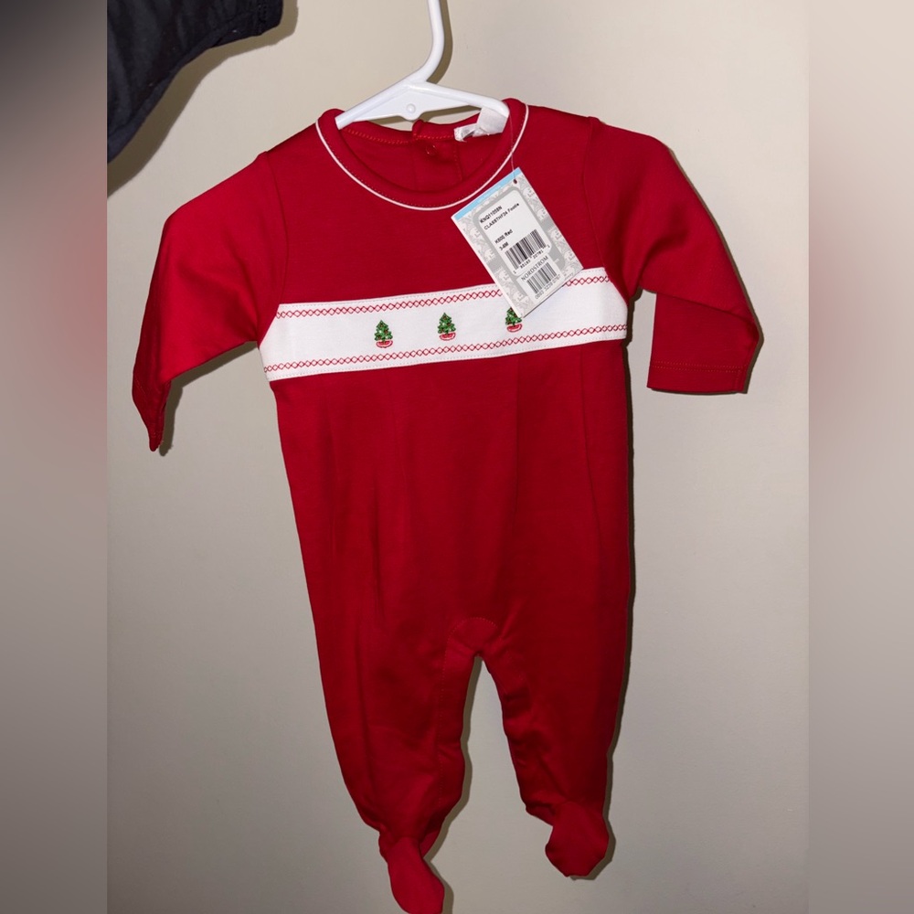 Kissy Kissy Red Holiday Footie